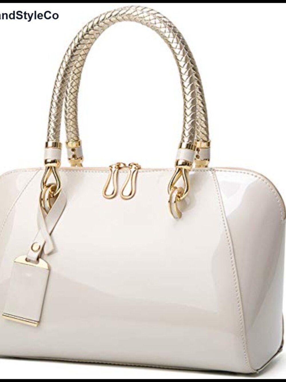 Patent Leather Satchel Top Handle Crossbody Purse
